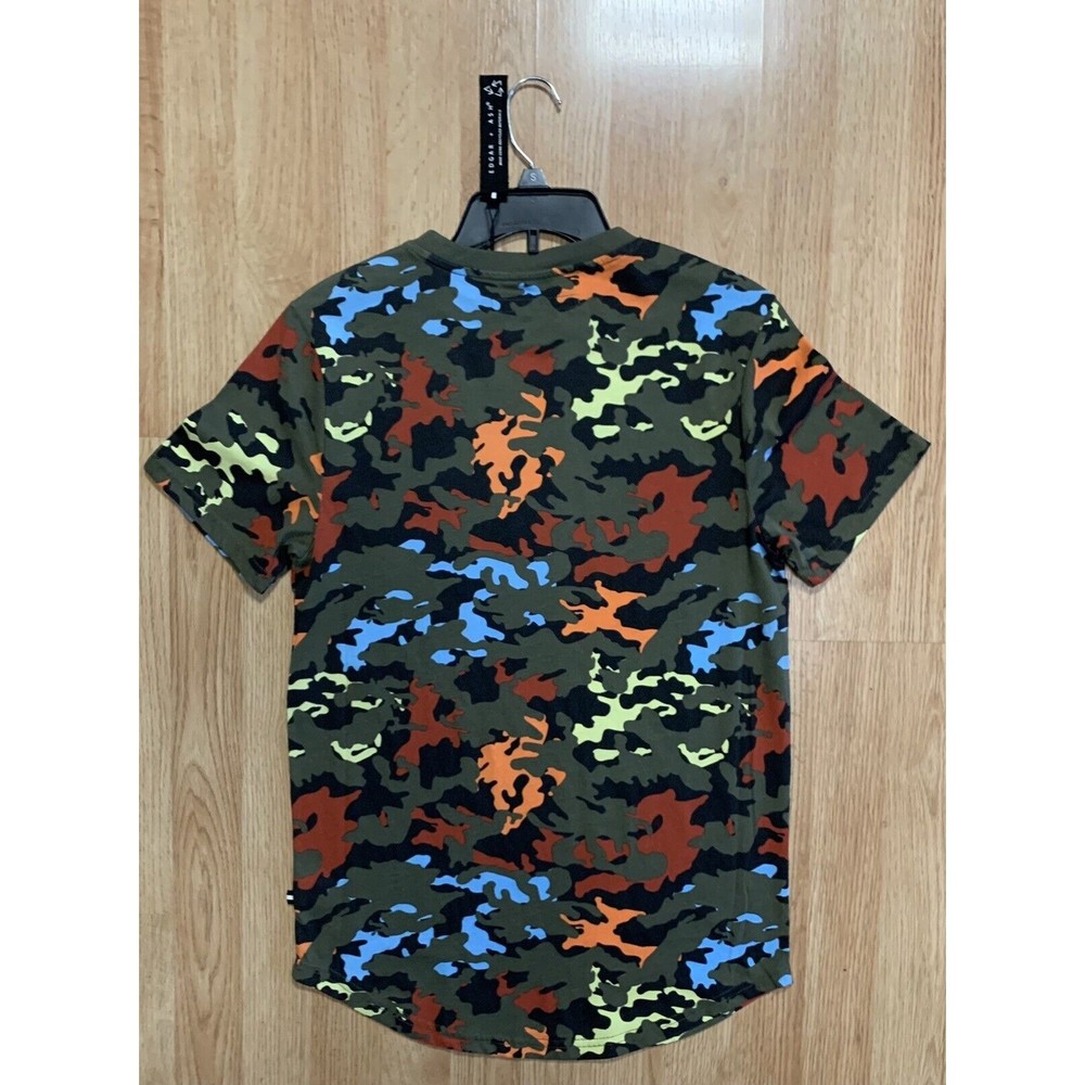Edgar + Ash Men's Tshirt Multicolor Camouflage Neck Short Sleeve Size Small NWT - Picture 7 of 7